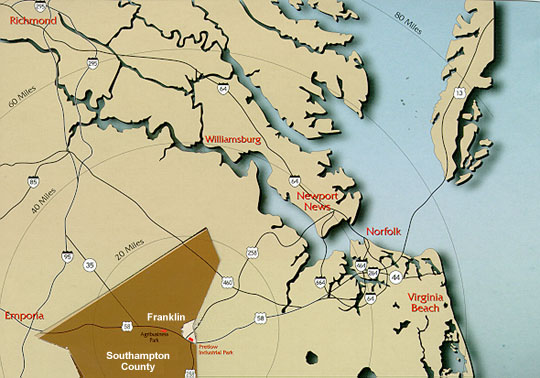 Map of Franklin area